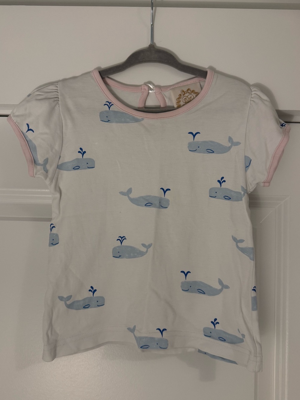 Beaufort Bonnet You’re Whalecome Whale Girls Pink and Blue Top Size 4T